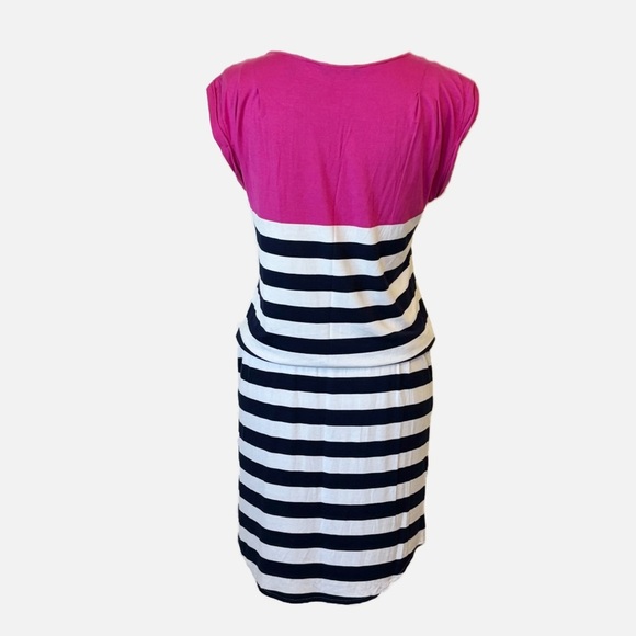 Tori Richard Alyssa Mini Striped V-neck Dress with Stretch Women’s Small - Picture 5 of 10